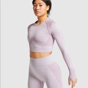 NWOT Gymshark Flex set size M purple marl/grey